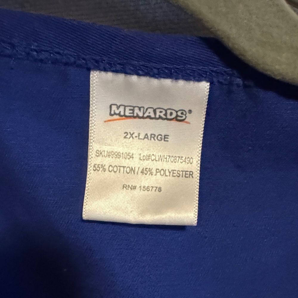 ★ Menards Blue Employee Work Vest Logo Retail Uniform Women 2X - Picture 4 of 5